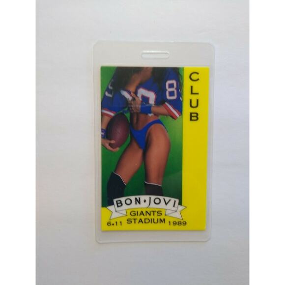 Bon Jovi Backstage Pass Original 1989 Giants Stadium Homecoming Concert Tour - Picture 2 of 3